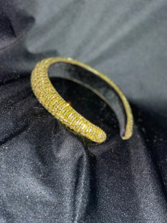 Green sparkling headband
